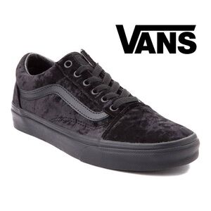 Vans Old Skool Black Velvet Sneakers - Men’s 5.5 US / Women’s 7 US